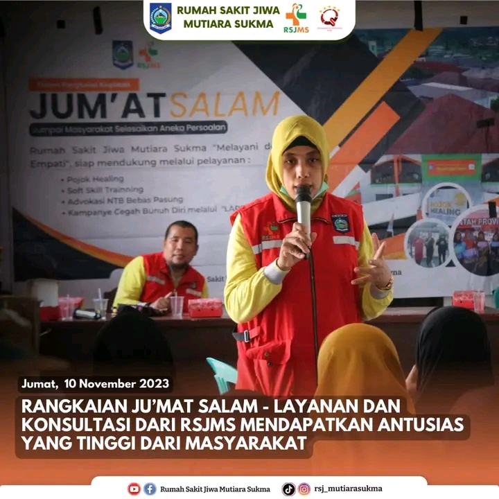RANGKAIAN JUMAT SALAM - LAYANAN DAN KONSULTASI DARI RSJMS MENDAPATKAN ANTUSIAS YANG TINGGI DARI MASYARAKAT